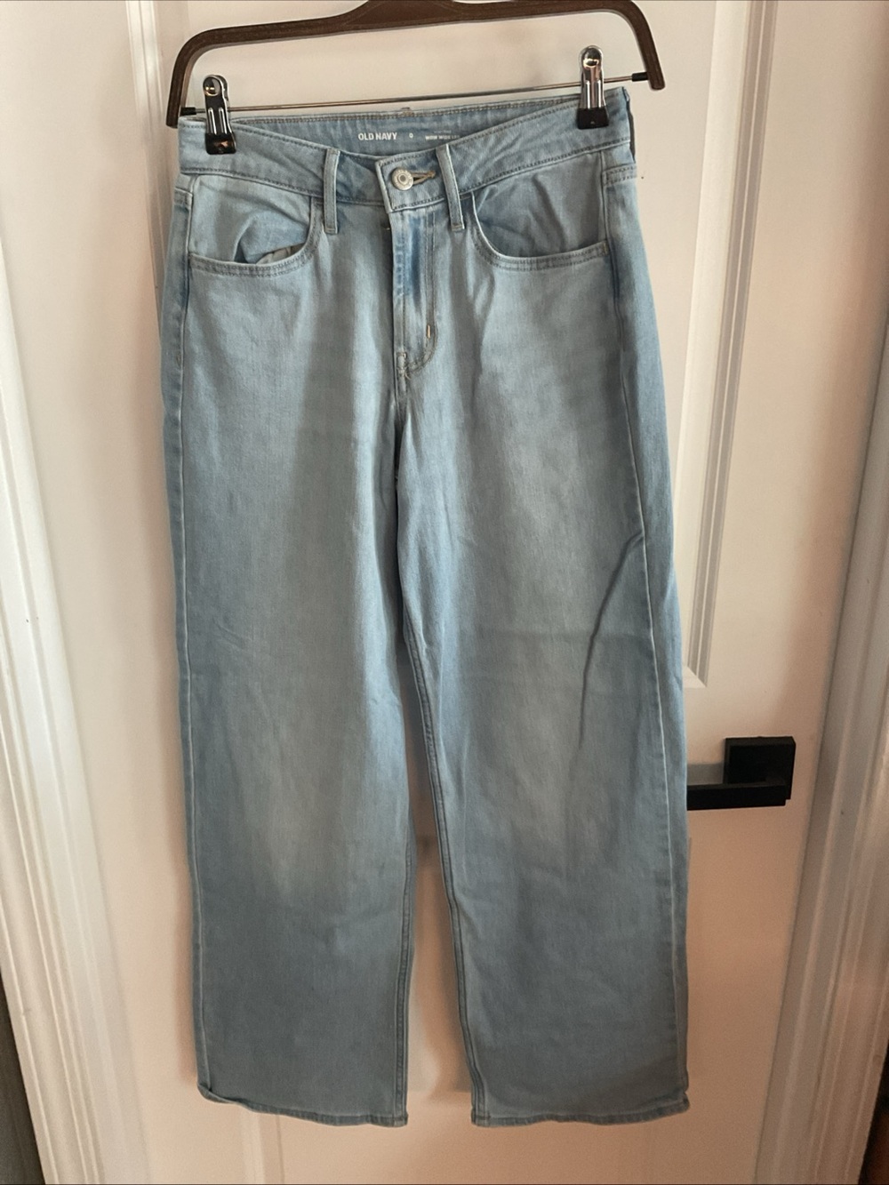 Old Navy - Light Blue High-Rise Wow Wide Leg Jeans - Juniors Size 0
